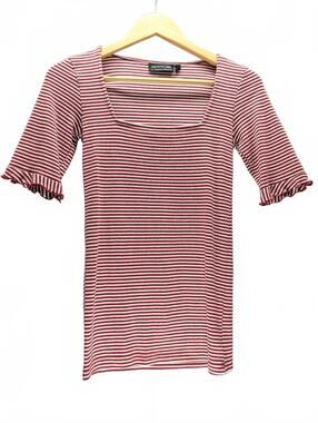 The Fifth Label Women's Striped Square Neck Short Sleeve Top